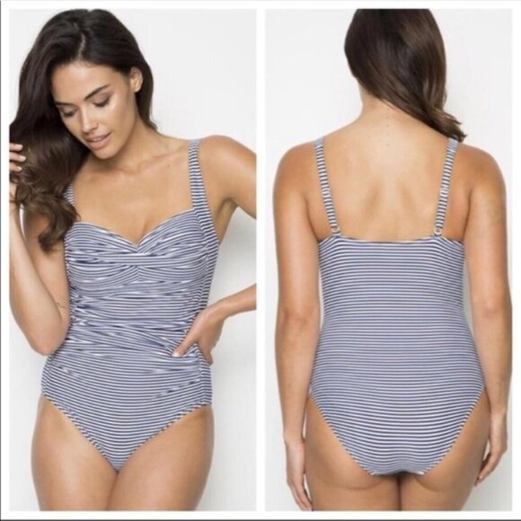 Nip Tuck Swimsuit Bond-Eye Australia Grey Stripe - Picture 8 of 8